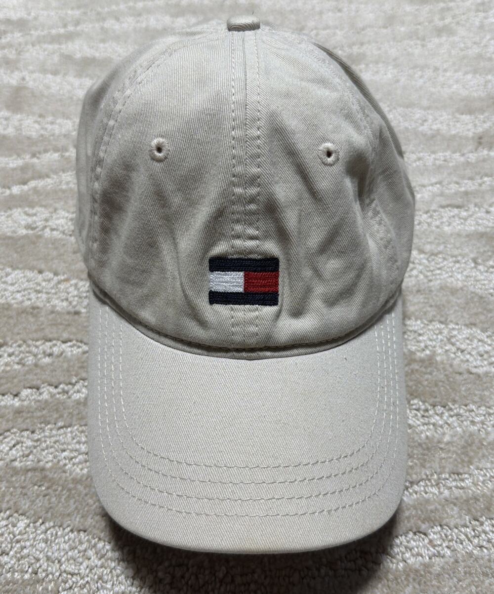 Tommy Hilfiger Men's Beige Baseball Cap Embroidered LOGO One Size